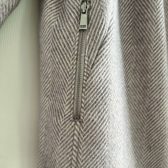 Loft Herringbone Cream Moto Pea Wool Winter Coat size Medium. Good condition - Picture 13 of 14